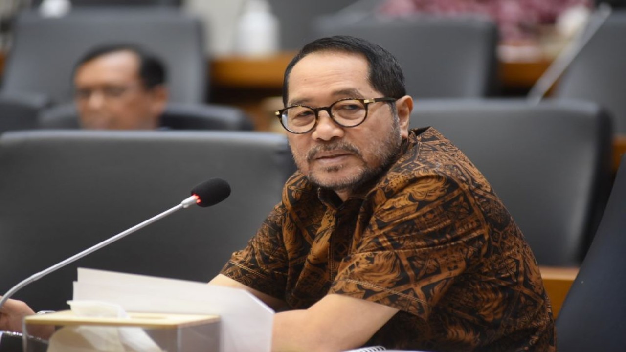 Anggota Badan Legislasi (Baleg) DPR RI Firman Soebagyo saat Rapat Panja Pembahasan DIM RUU DKJ, Senayan, Jakarta, Senin (18/3/2024). Foto: Dep/nr