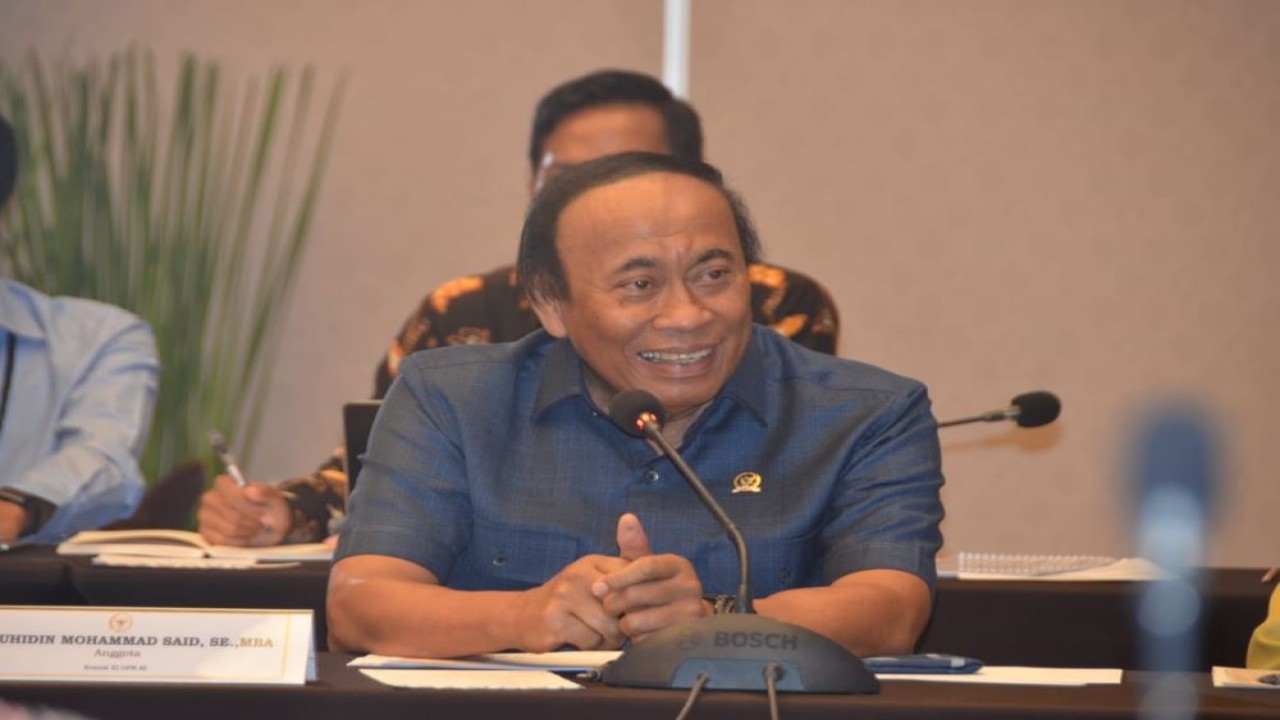 Anggota Komisi XI DPR RI Muhidin Mohamad Said saat mengikuti kunjungan kerja spesifik Komisi XI ke Bogor, Kamis (14/3/2023). Foto: Puntho/nr