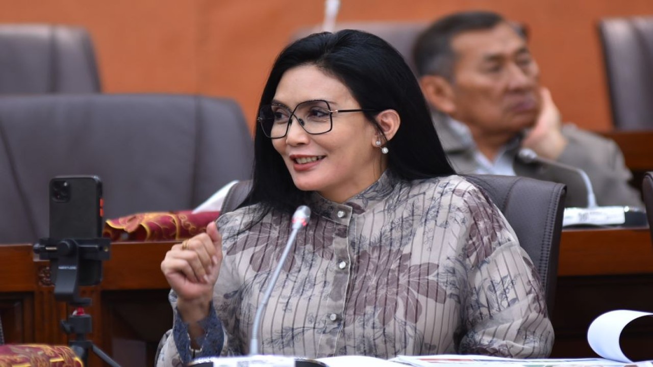 Anggota Komisi VI DPR RI Rieke Diah Pitaloka di Gedung Nusantara II, DPR RI, Senayan, Jakarta, Selasa (02/04/2024). Foto : Eno/Andri