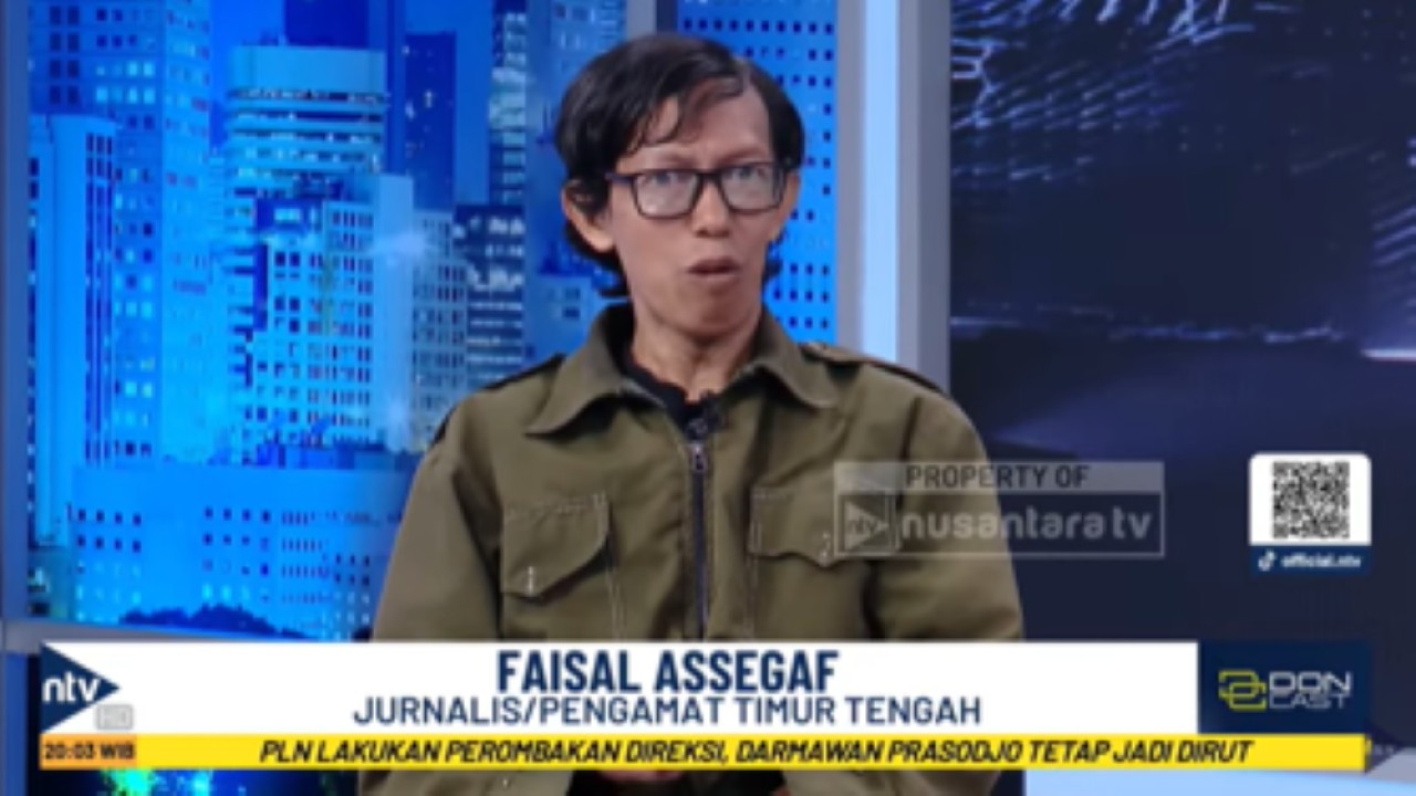 Jurnalis/Pengamat Timur Tengah, Faisal Assegaf dalam acara DonCast di Nusantara TV