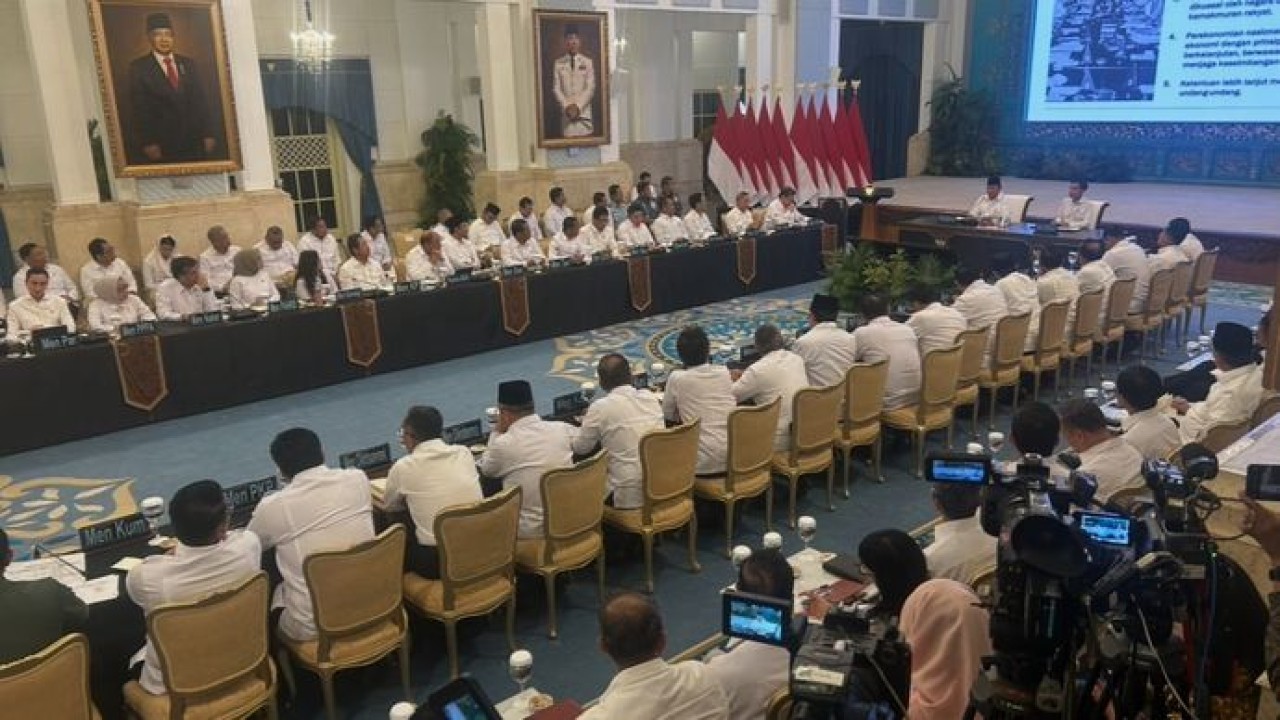 Presiden Prabowo Subianto pimpin langsung Sidang Kabinet Paripuna di Istana Negara (NTVnews.is)