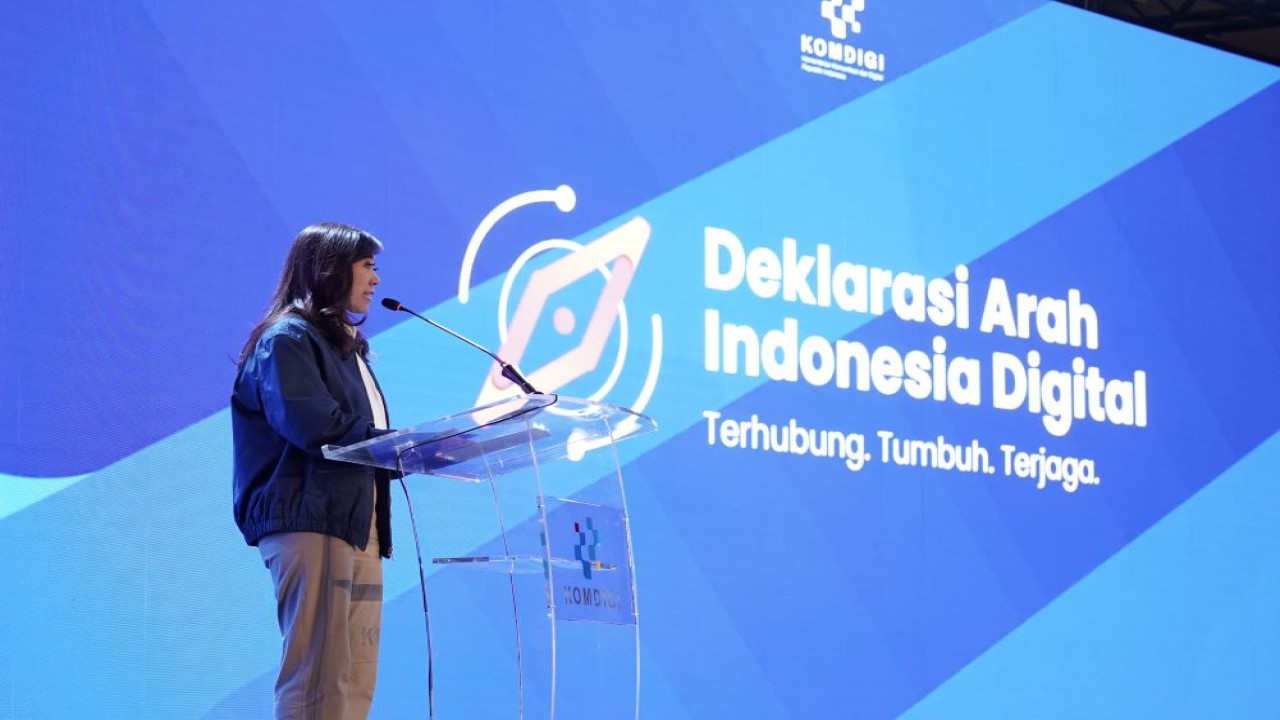 Menkomdigi Meutya Hafid memberikan Keynote Speech dalam acara Deklarasi Arah Indonesia Digital di Jakarta/ist