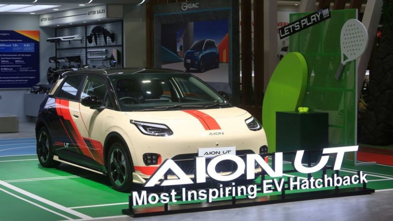 AION UT mendapat respon tinggi dari pengunjung IIMS 2026. (Foto: Dok/Istimewa/GAC Indonesia)