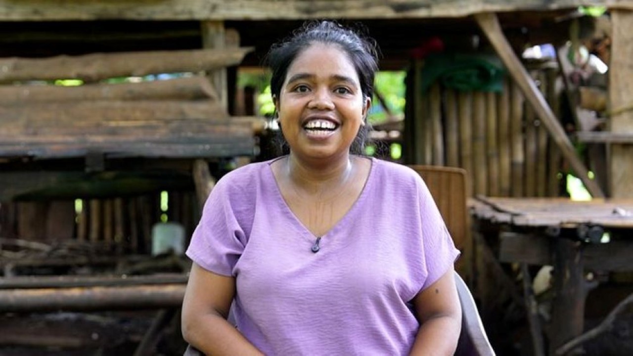 Ibu Hamil di NTT, Litwina Margareta Panda, merasakan manfaat MBG. (Foto: Istimewa/Bakom)