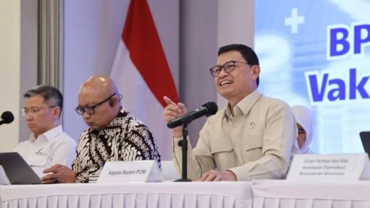 Kepala Badan Pengawas Obat dan Makanan Taruna Ikrar dalam konferensi pers di Jakarta, Rabu (8/4/2026). (Foto: ANTARA/HO-BPOM)