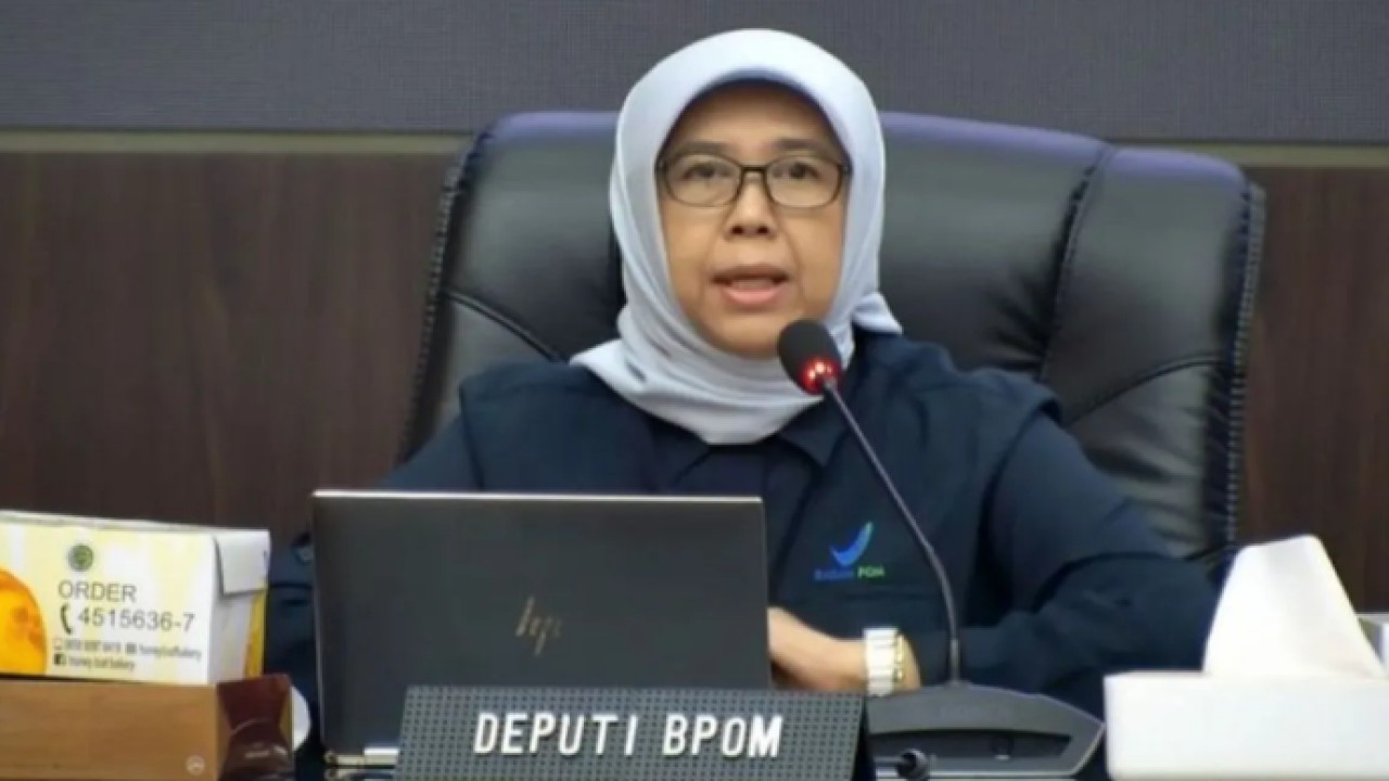 Deputi Bidang Pengawasan Pangan Olahan Badan Pengawas Obat dan Makanan (BPOM) Elin Herlina dalam Rapat Koordinasi Pengendalian Inflasi Daerah Tahun 2026 di Jakarta, Senin (18/5/2026). ANTARA/HO - BPOM (Antara)