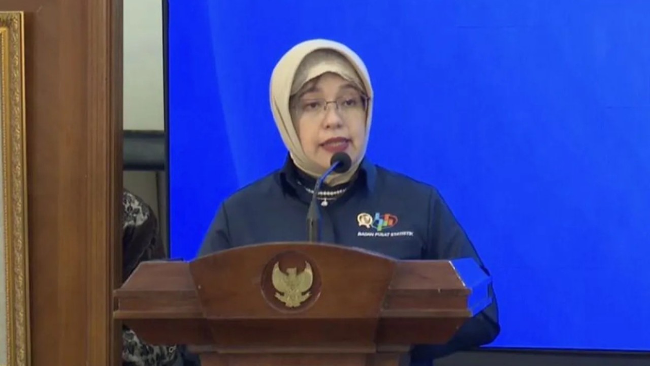 Tangkapan layar Kepala Badan Pusat Statistik (BPS) Amalia Adininggar Widyasanti. (Badan Pusat Statistik)