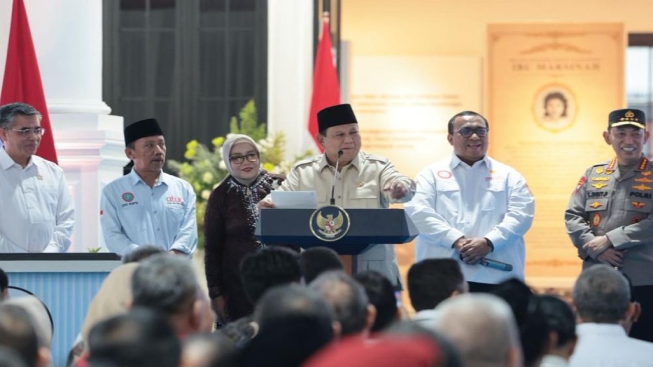 Presiden Prabowo Subianto meresmikan Museum Marsinah dan Rumah Singgah, di Kabupaten Nganjuk, Jawa Timur, Sabtu, 16 Mei 2026. (Foto: Dok/Istimewa/Bakom RI)