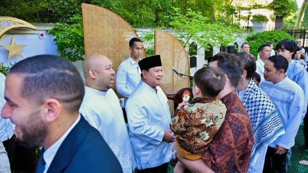 Suasana Iduladha 1447 Hijriah di Wisma Indonesia, Paris, Prancis, pada Rabu, 27 Mei 2026, terasa berbeda bagi warga negara Indonesia dan diaspora dengan kehadiran Presiden Prabowo Subianto. (Foto: Setpres)