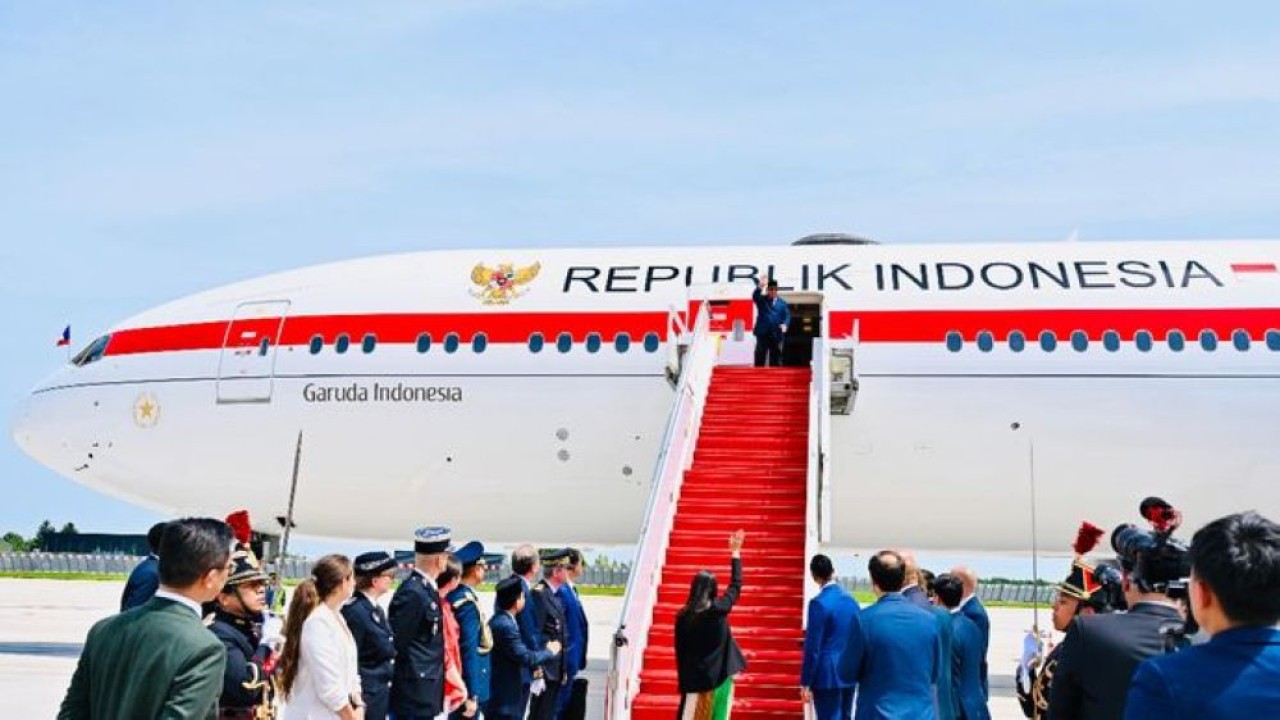 Presiden Prabowo Subianto mengakhiri rangkaian kunjungan resmi kenegaraan di Paris, Republik Prancis. (Foto: Sekretariat Presiden)