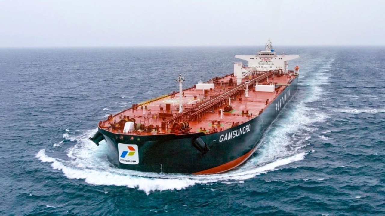 Kapal Gamsunoro milik PT Pertamina International Shipping (PIS) berlayar menembus Selat Hormuz. (Foto: Dok/Istimewa)