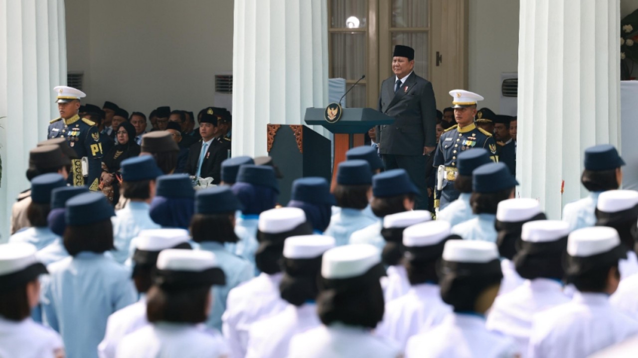 Presiden RI Prabowo Subianto menegaskan bahwa Pancasila menjadi sandaran utama bagi bangsa Indonesia di tengah ketidakpastian global. (Bakom RI)