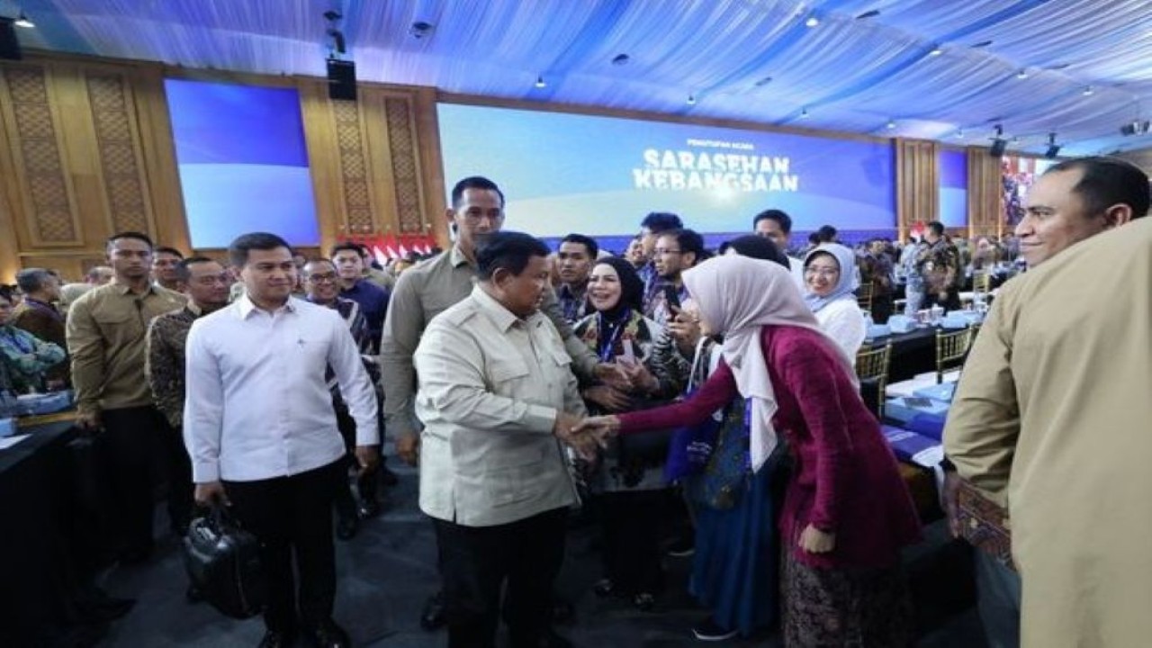 Presiden Prabowo Subianto saat menghadiri penutupan Sarasehan Kebangsaan Konvensi Sains, Teknologi, dan Industri 2026 di Jakarta, Minggu, 28 Juni 2026. (Foto: Istimewa)