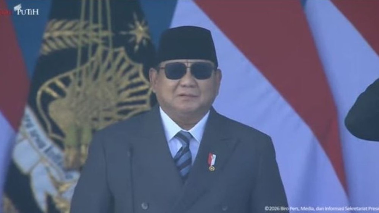 Presiden Prabowo Subianto di HUT ke-80 Bhayangkara. (Foto: YouTube Sekretariat Presiden)