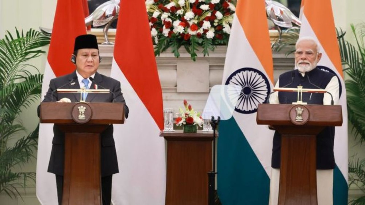 Presiden Prabowo Subianto dan Perdana Menteri (PM) India Narendra Modi. (Foto: Istimwa)
