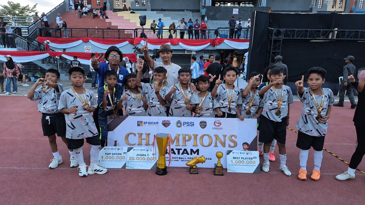 Tim Garudayaksa FC U10 juara Batam Prime International Grassroot Football Festival 2026/ist