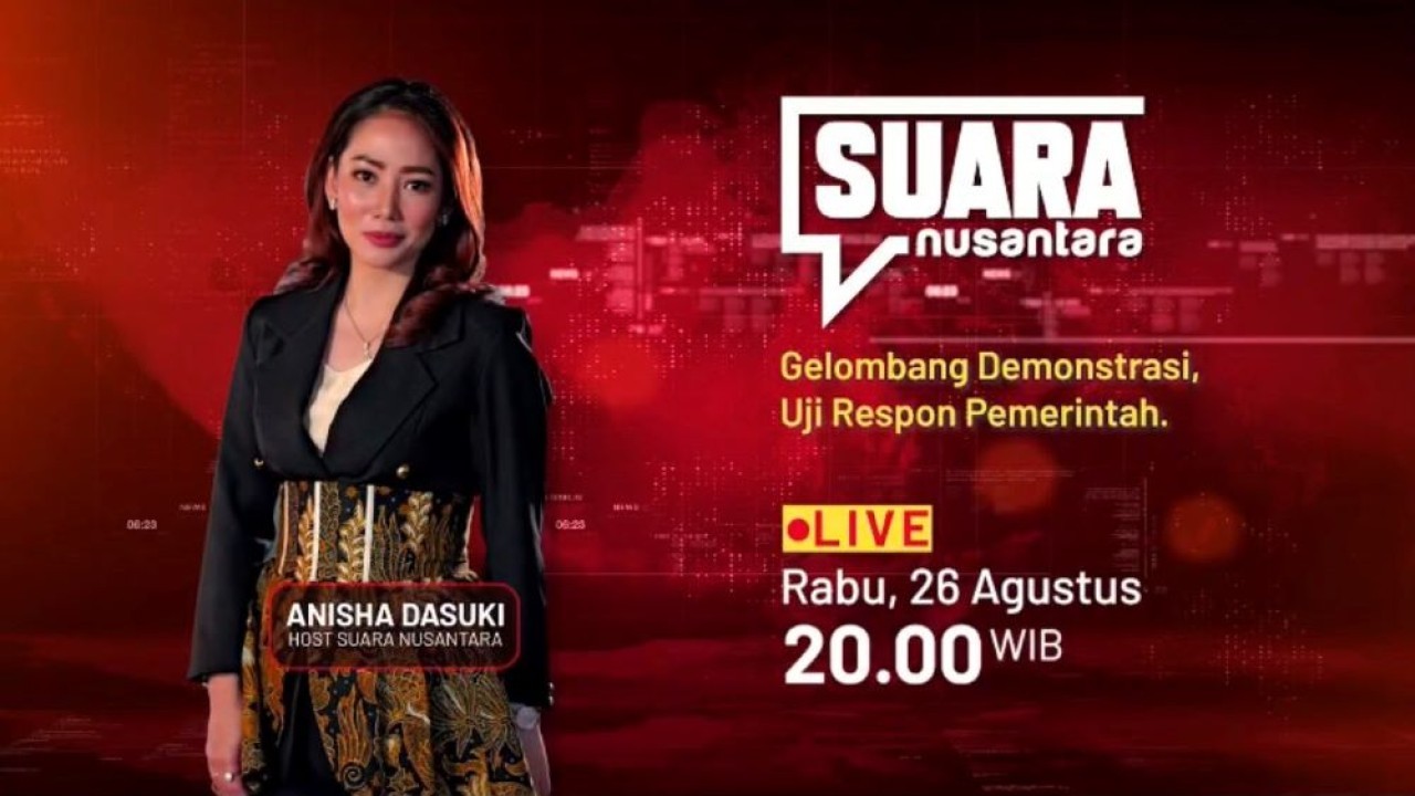 Program "Suara Nusantara" tayang di Nusantara TV yang dipandu host Anisha Dasuki.