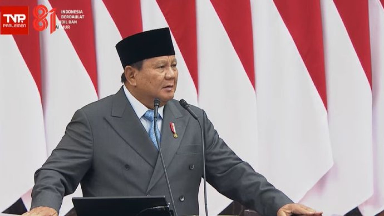 Presiden Prabowo Subianto Saat Pidato Kenegaraanndi Sidang Tahunan MPR 2026 (Istimewa)
