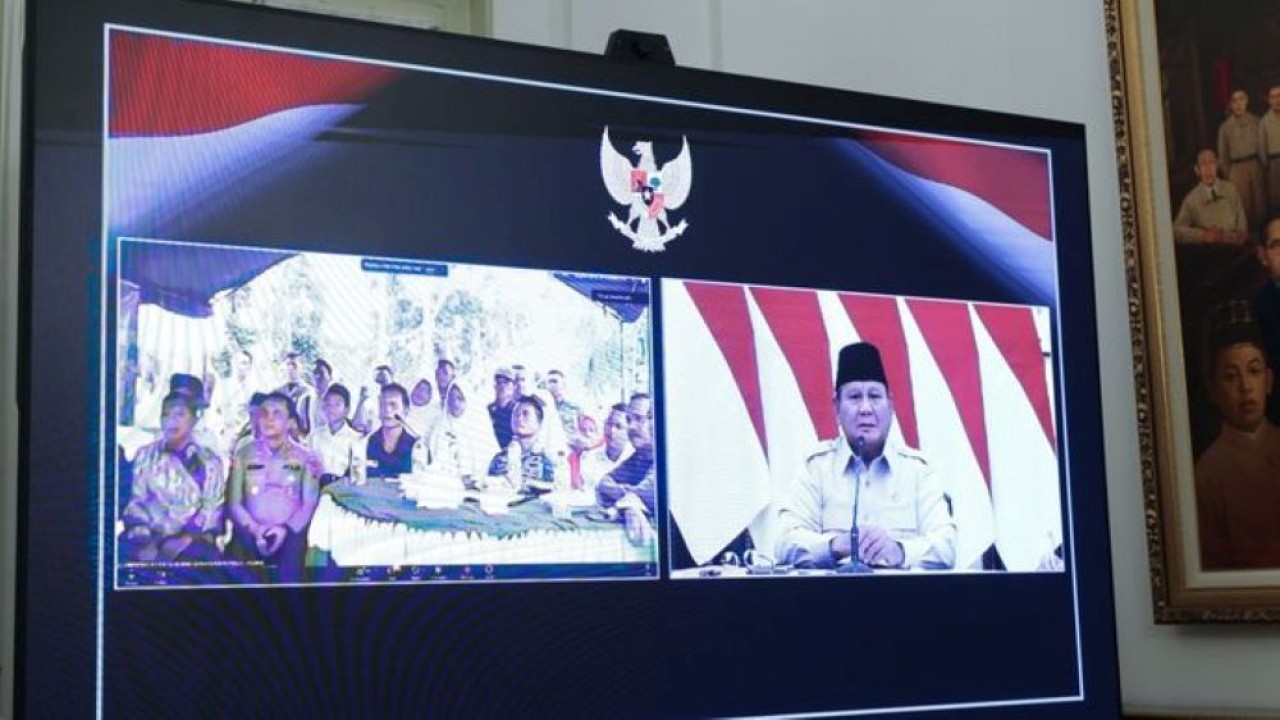 Presiden Prabowo Subianto meresmikan 3.395 jembatan dan 3.000 sumber air yang tersebar di seluruh Indonesia. (Foto: Istimewa)