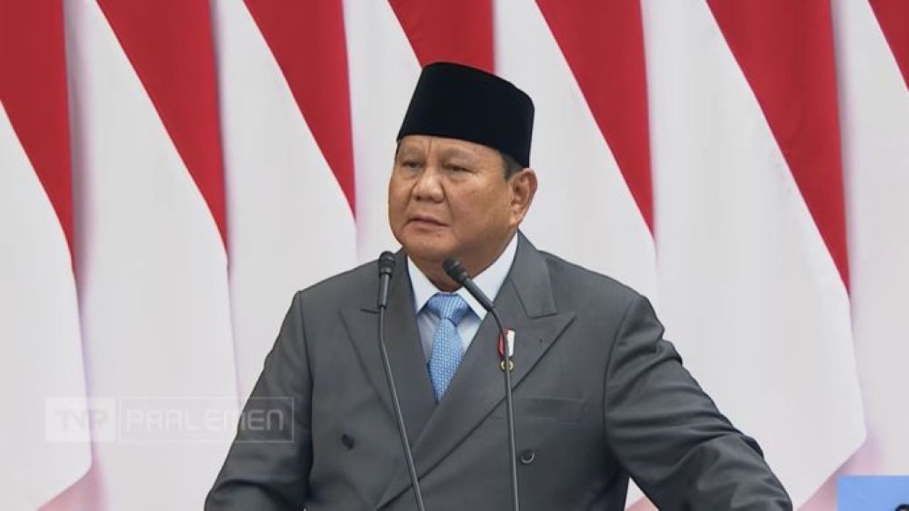 Presiden Prabowo Subianto saat pidato kenegaraan di Sidang Tahunan MPR 2026. (Foto: Istimewa)