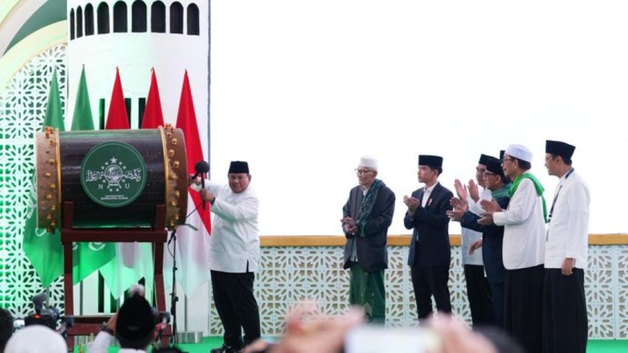 Kehadiran dan dukungan Presiden Prabowo Subianto terhadap pelaksanaan muktamar dinilai menunjukkan perhatian pemerintah terhadap NU. (Foto: Istimewa)