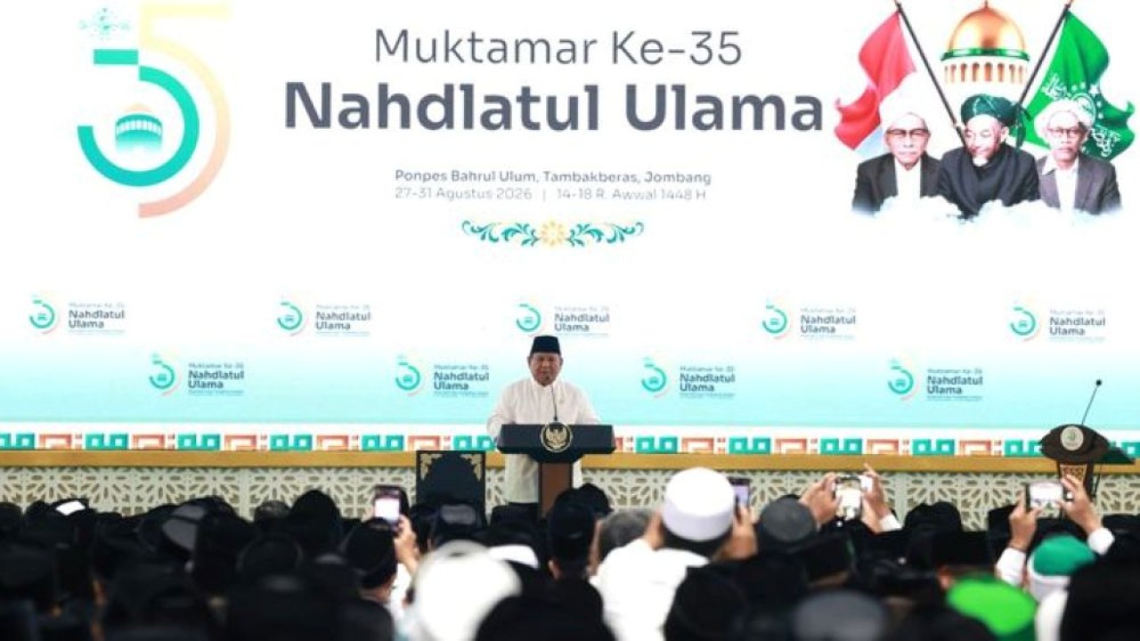 Peserta Muktamar ke-35 Nahdlatul Ulama menyambut positif kehadiran Presiden Prabowo Subianto dalam rangkaian kegiatan muktamar. (Foto: Istimewa)