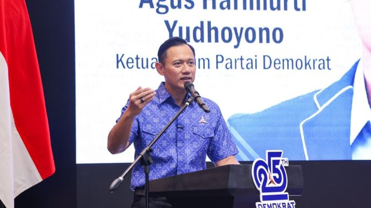 Ketua Umum Partai Demokrat yang juga Menteri Koordinator Bidang Infrastruktur dan Pembangunan Kewilayahan Agus Harimurti Yudhoyono (AHY)