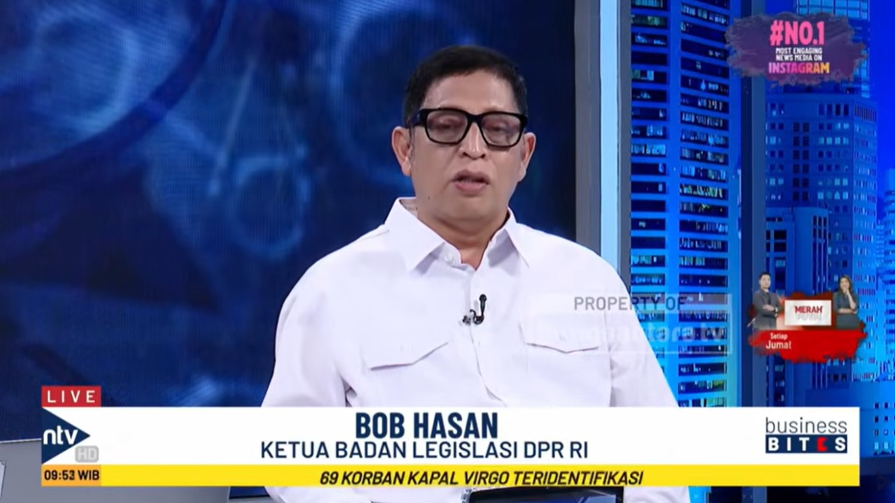 Ketua Badan Legislasi DPR RI Bob Hasan tanggapi soal Undang-Undang Satu Data Indonesia